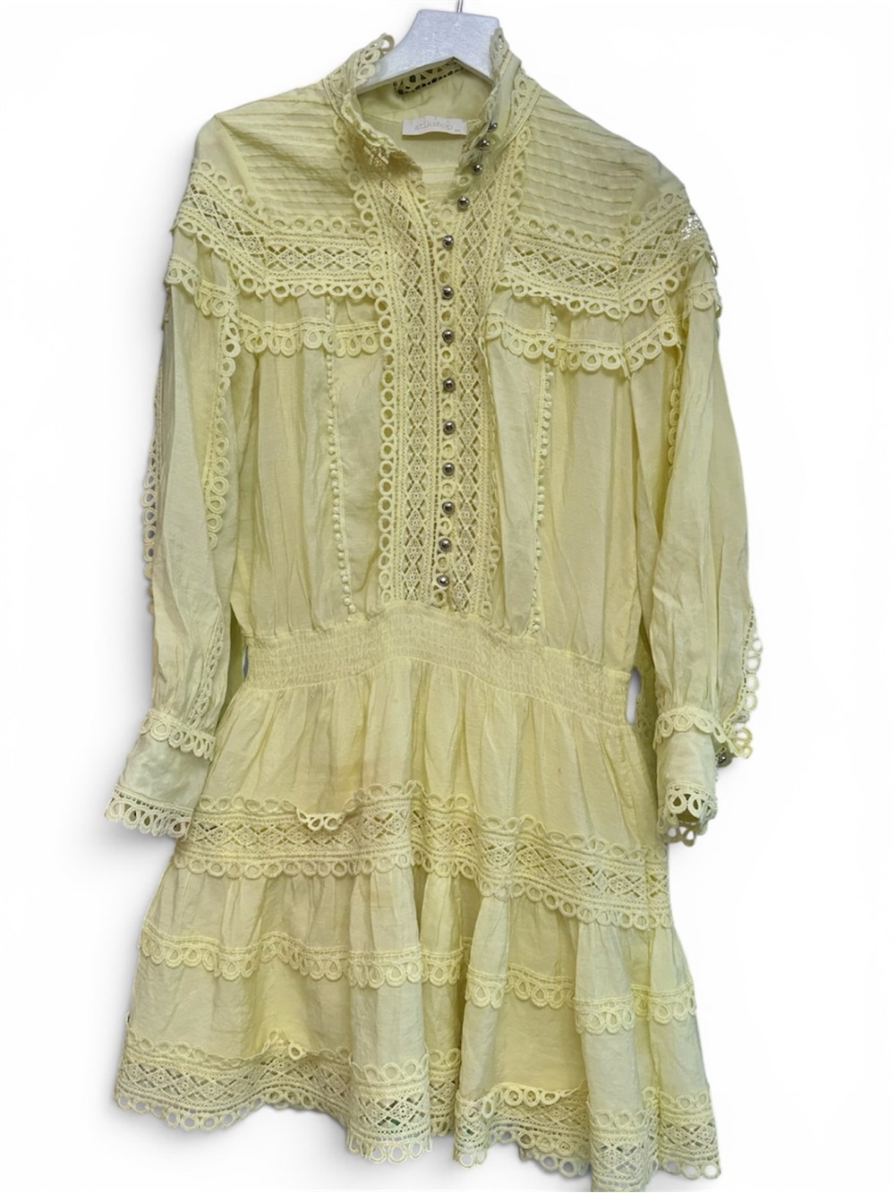 Atikshop dress lime color, lots of details- Atikshop
